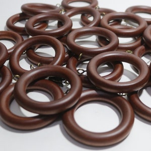 27 Vintage Vorhangringe aus Kunstholz mit Metallhaken 2 | Etsy