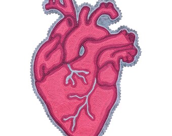 10'' Heart Chain-stitched Patch