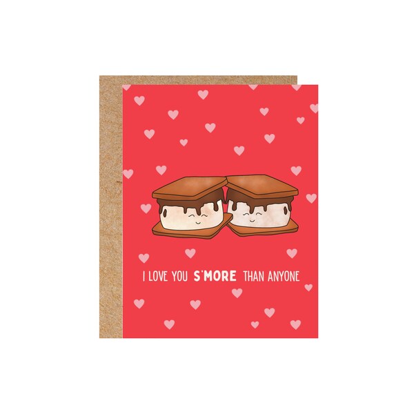 S'more Valentines Day | Cute Valentines | Greeting Card| love card Valentine's Day greeting Card