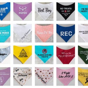Custom Dog Bandana Vinyl Personalization - Service Dog, Pet Name, Pregnancy Announcement, Wedding, Birthday, Emotional Support, Logo image 10