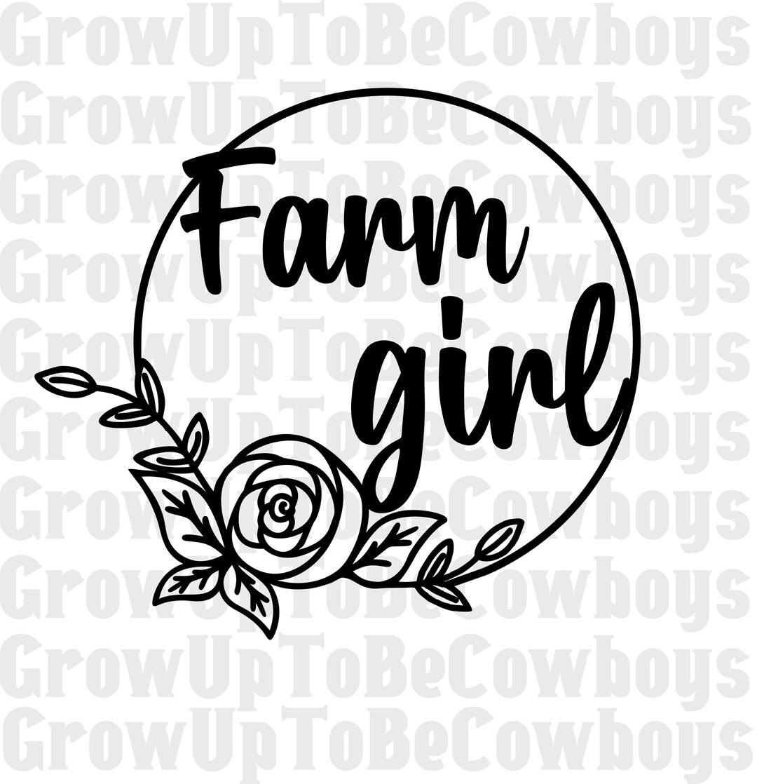 Farm Girl SVG PNG Farm Girl Flower SVG Farm Girl Png Country Girl Svg