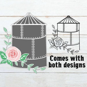 Farm Grain Bin SVG / Farm Silo SVG / Grain Bin SVG / Rustic Farm Silo Cut File / Farm Svg / Country Farm Svg / Farmhouse Svg