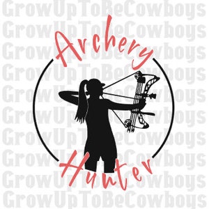 Tiro con arco caza de arco SVG / Arquero hembra SVG / Archery Hunter SVG / Arco y Flecha Svg / Tiro con Arco Svg / Chica Archer Svg