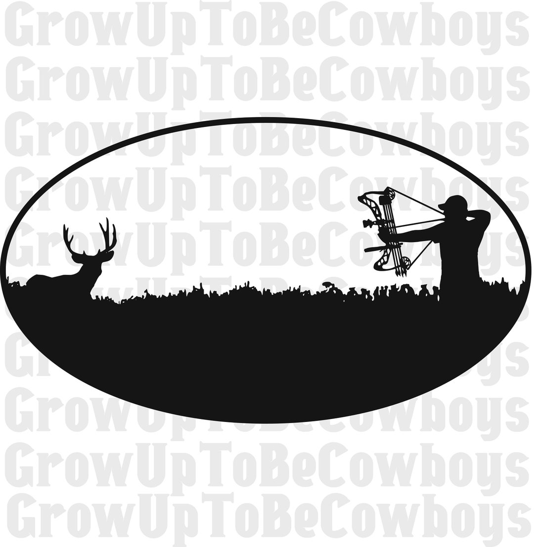 Deer Hunter SVG Cutfile Archery Bow Hunting SVG Men's Cut File SVG