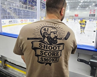 Shoot • Score • Smoke Tee | 4 John’s Apparel Hockey Cigar Unisex classic tee