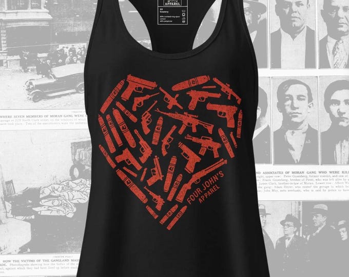 Gun Heart Racerback Tank | 1929 Chicago Valentine's Day Massacre