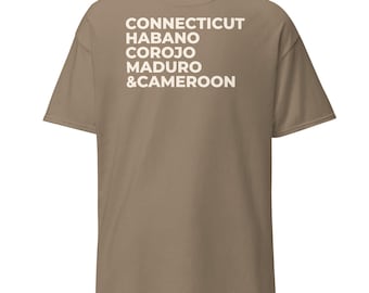 Cigar Wrapper Shirt | Connecticut Habano Corojo Maduro Cameroon Tee | Cigar Lover Gift | Premium Cigar Apparel | Minimalist Cigar Shirt