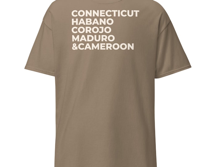 Cigar Wrapper Shirt | Connecticut Habano Corojo Maduro Cameroon Tee | Cigar Lover Gift | Premium Cigar Apparel | Minimalist Cigar Shirt