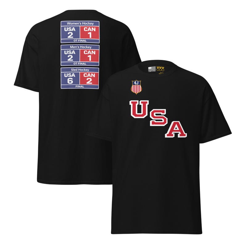 USA Hockey Gold Medal T-Shirt – Men’s, Women’s, Sled Triple Crown Champions Tee