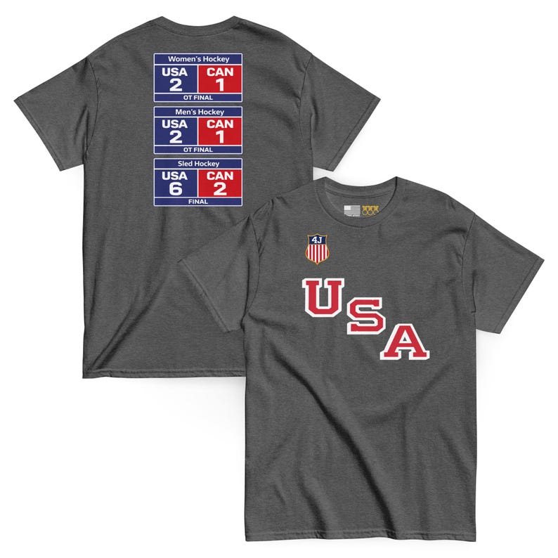USA Hockey Gold Medal T-Shirt – Men’s, Women’s, Sled Triple Crown Champions Tee