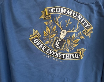 The Leaf & Lore “Community Over Everything” Cigar Comfort Colors Tee