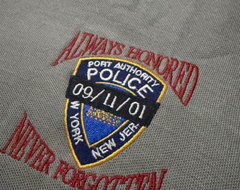 PAPD 9/11 Memorial Embroidered Polo