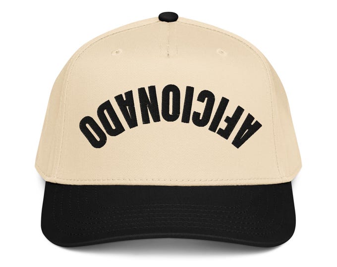 Cigar “AFICIONADO” 5 Panel Hat | Otto Cap 31-069 | Four John's Apparel Snapback | Mid-Profile Cap