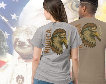 Bald Eagle Cigar T-Shirt | Patriotic USA Tee