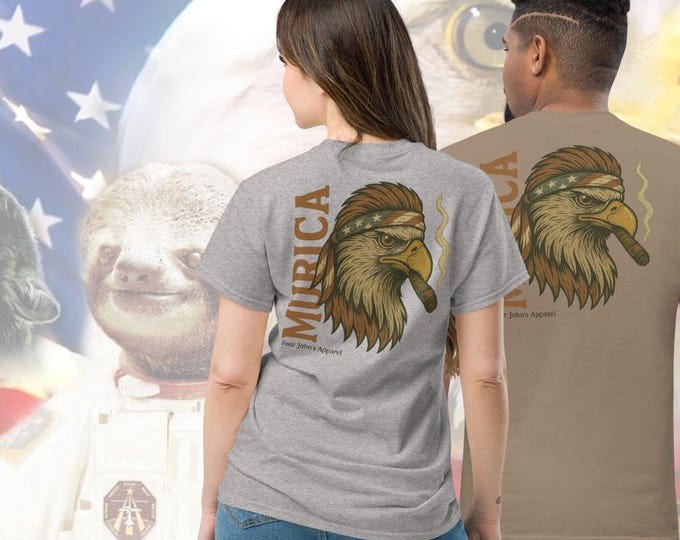 Bald Eagle Cigar T-Shirt | Patriotic USA Tee
