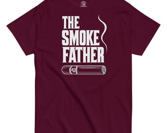 Camiseta de Padre Fumando Cigarros / Camiseta Divertida Parodia del Padrino