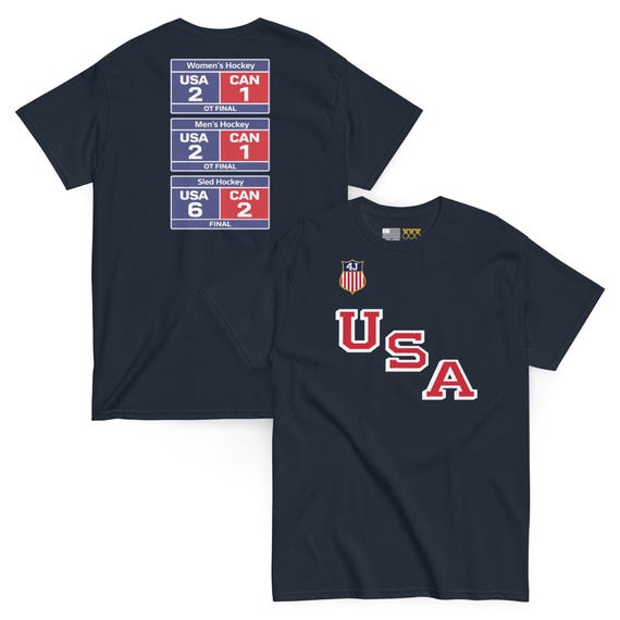 USA Hockey Gold Medal T-Shirt – Men’s, Women’s, Sled Triple Crown Champions Tee