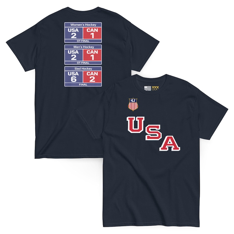 USA Hockey Gold Medal T-Shirt – Men’s, Women’s, Sled Triple Crown Champions Tee