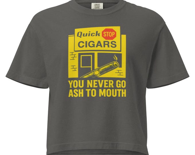 I Assure You We Smoke Here Women’s Clerks boxy tee