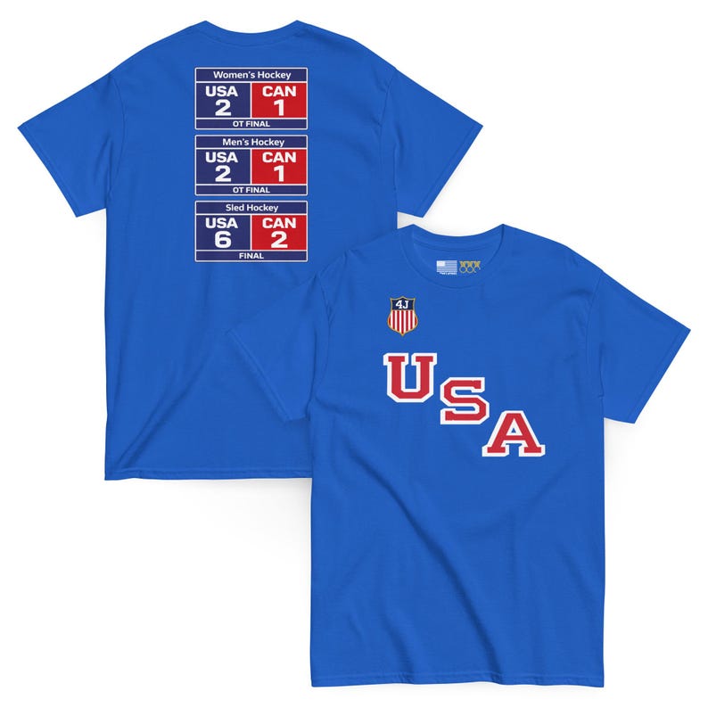 USA Hockey Gold Medal T-Shirt – Men’s, Women’s, Sled Triple Crown Champions Tee