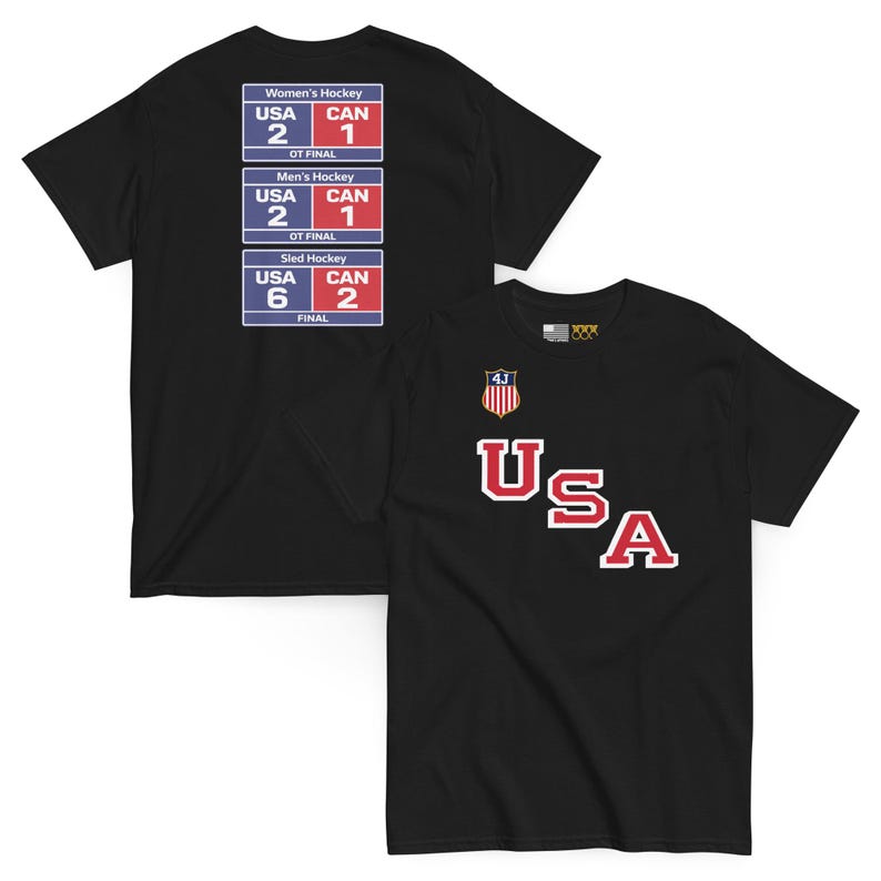 USA Hockey Gold Medal T-Shirt – Men’s, Women’s, Sled Triple Crown Champions Tee