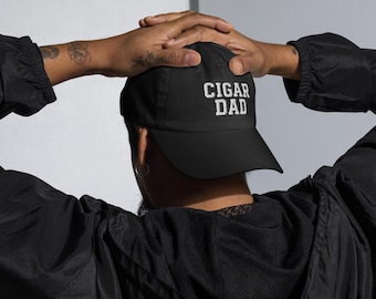Cigar Dad Hat | Varsity Block Design, Cotton Twill Cap