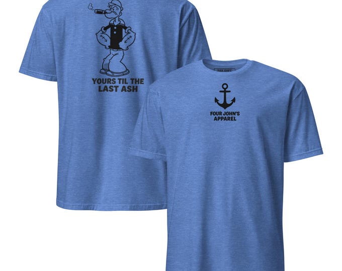Popeye Inspired Ashes Aweigh T-Shirt | Sailor USN Navy Shirt