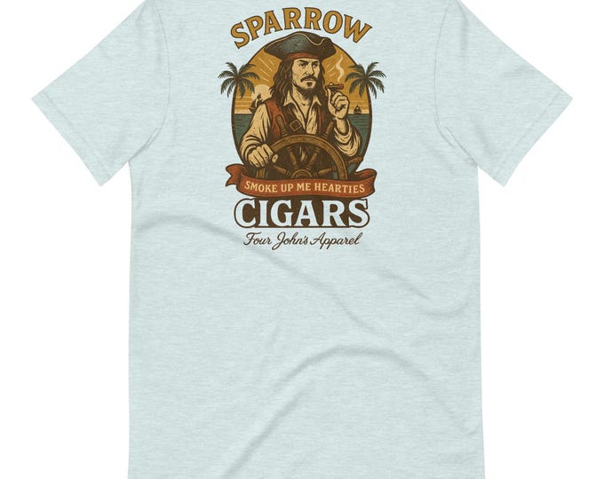 Jack Sparrow Cigars T-Shirt – Vintage Pirate Rum Label Tee