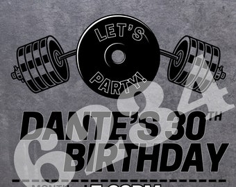 Fitness Theme Party Invitation