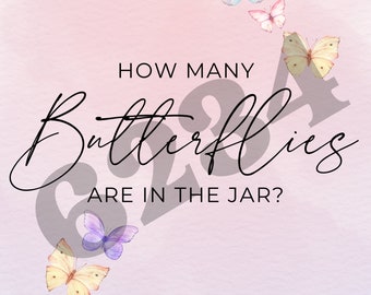 A Lifetime of Butterflies Signage and Games Bridal Shower