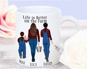 Personalised Mug, Farm Themed, Family MUG, Custom Farm MUG, Custom Mug,