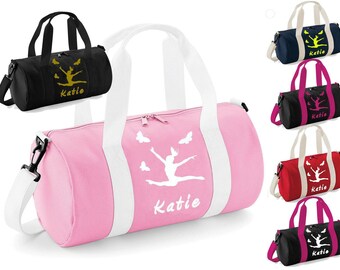 Personalised Girls Kids Dance Bag Pink Ballet Gymnastics Uniform Gym Kit, kids Gymnastics bag, club gym bag, dance bag, team bag, Custom bag