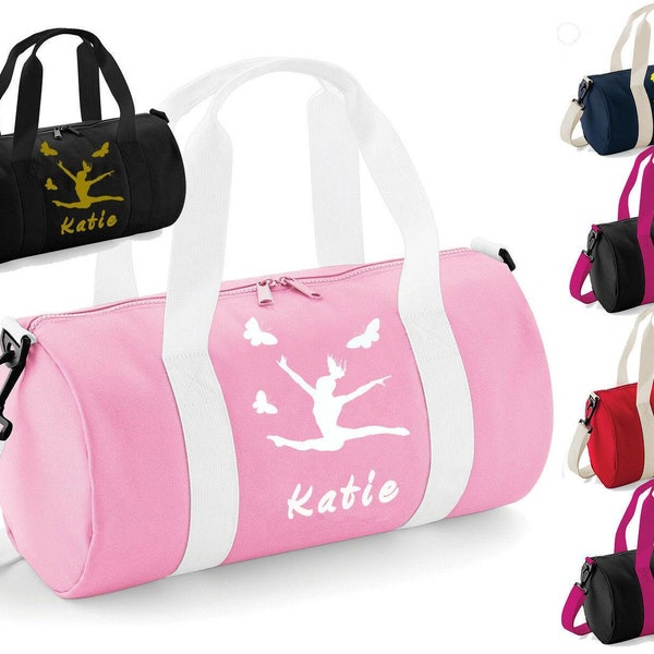 Personalised Girls Kids Dance Bag Pink Ballet Gymnastics Uniform Gym Kit, kids Gymnastics bag, club gym bag, dance bag, team bag, Custom bag