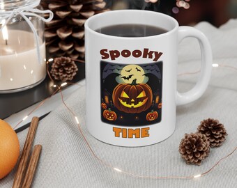 Halloween Mug, Spooky, Mug Halloween, Spooky Time Mug, Halloween mug, Halloween Clothing, Spooky Season, coffee mug, Pumpkin mug, lantern