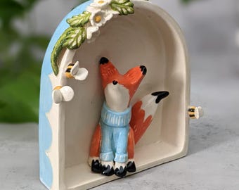 Fantasy wall art, fox art, cat art, forest home decor