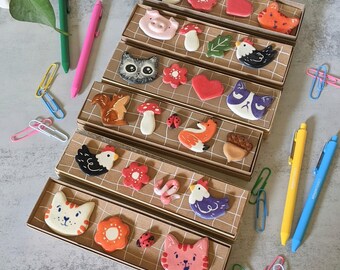 Cat magnet collection - a handmade fridge magnet, kitchen grumpy cat kitty introvert cute quirky-  gift funny for our special cat lover