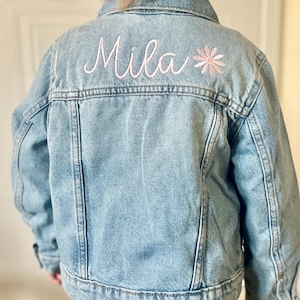 Personalized Embroidered Jean Jacket – Custom Name Denim BABY ADULT CHILD