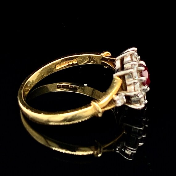 18ct Ruby and Diamond Cluster Ring - image 3