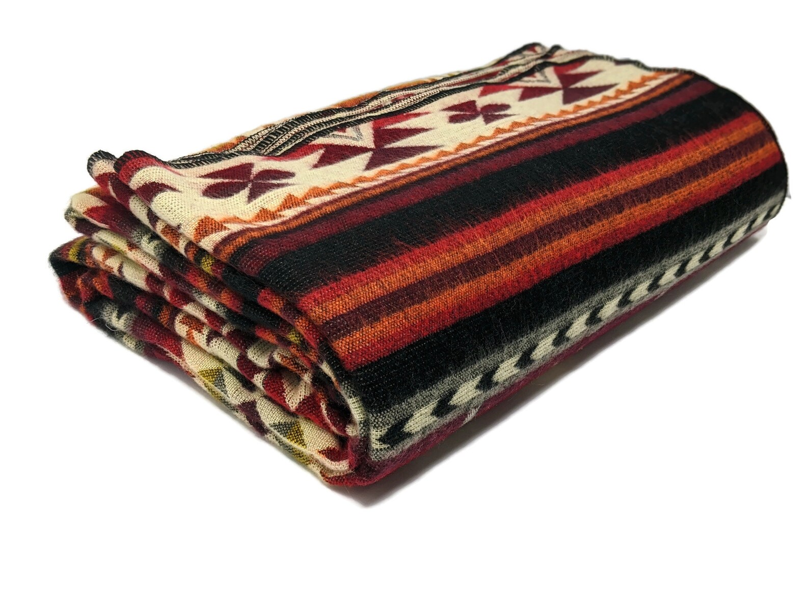 Native Alpaca Blanket Queen Size Red Tribal Geometrical Etsy