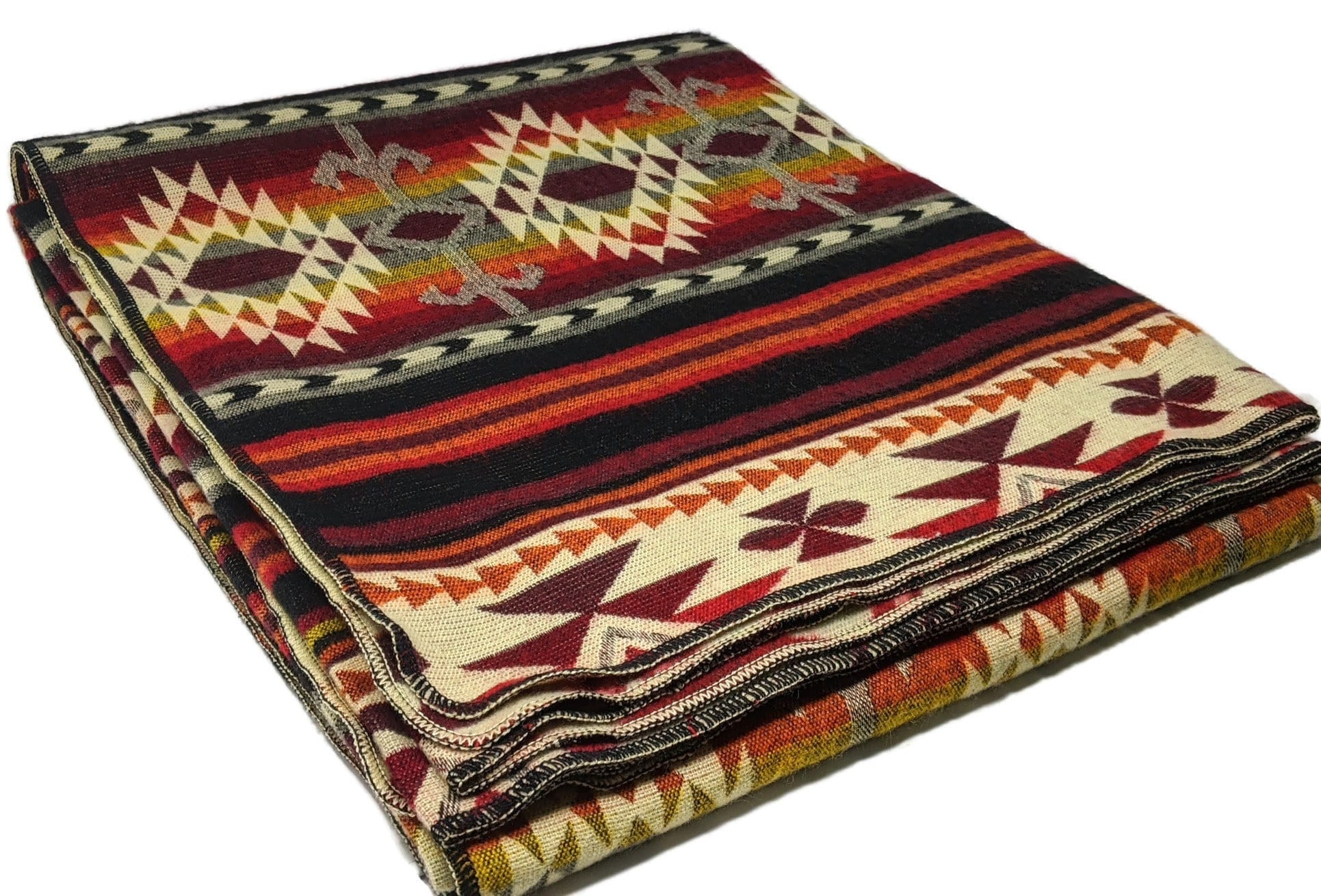 Reversible Alpaca Queen Size Blanket Red Tribal Geometric Etsy Hong Kong