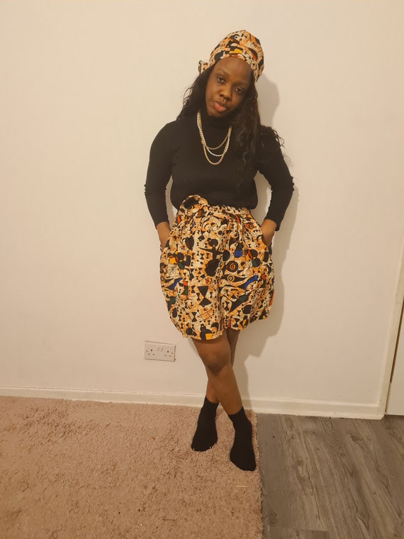 Plus size brown skater skirt hot sale