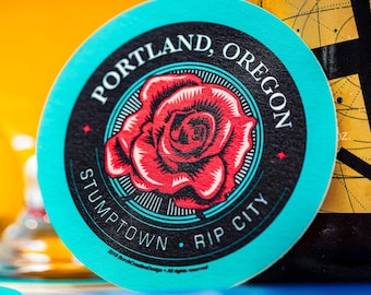 Portland Rose - Posavasos y pegatinas - Botella de agua Pegatina