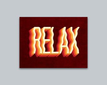タイプステッカー -- RELAX -- 4x3 ステッカー