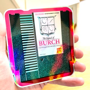 Naklejka na wózek z grami wideo BCD – The Legend of Burch – 4x4 Holo Diecut Stickers