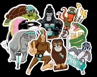 PDX Animals Sticker Bundle -- 9 Sticker für 30 Dollar!