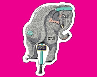 PDX パッキー トリビュート -- ダイカット -- ウォーターボトル ステッカー