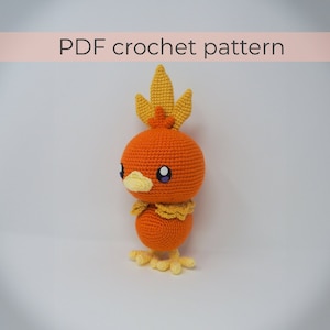 Torchic Crochet Pattern ~ Amigurumi PDF Patterns ~ ENGLISH instructions only