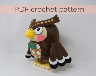 Blathers Crochet Pattern ~ Amigurumi PDF Patterns ~ ENGLISH instructions only