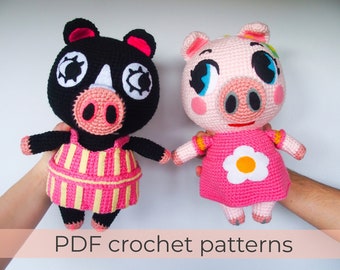 Ensemble de motifs au crochet Agnès et Gala ~ Modèles PDF Amigurumi ~ Instructions en anglais uniquement