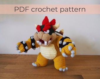 Bowser Crochet Pattern ~ Amigurumi PDF ~ ENGLISH instructions only